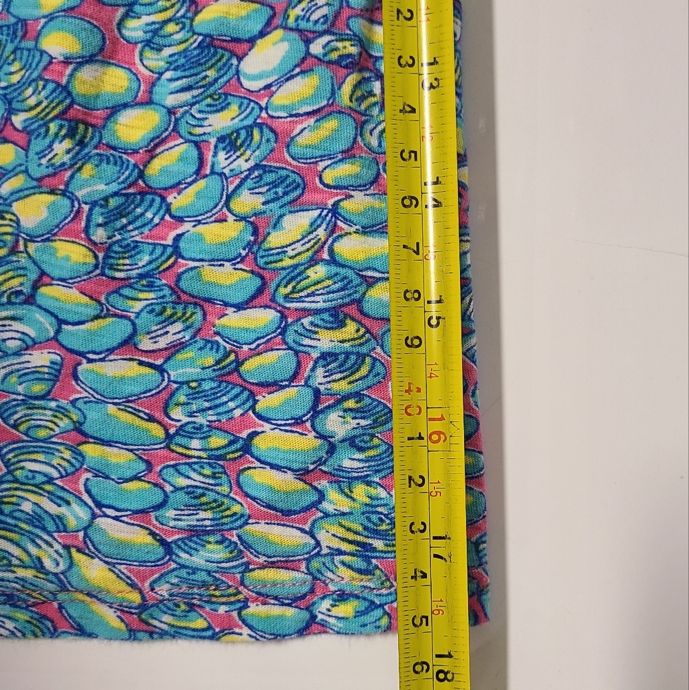 Lilly Pulitzer 100% Cotton Wiley Strapless Top in Blue Multi Clam Jam Sz M - Picture 12 of 12